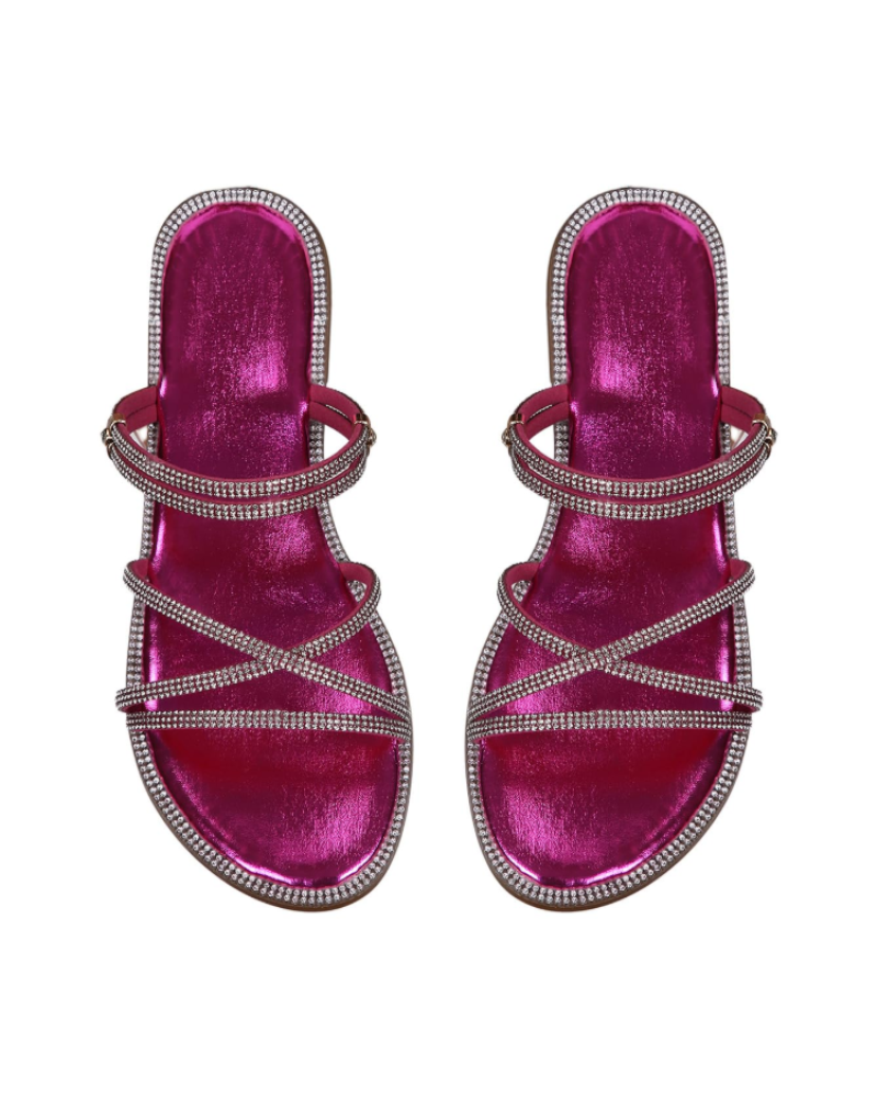 Johanna | Women's sandals with rhinestone straps and elegant summer design