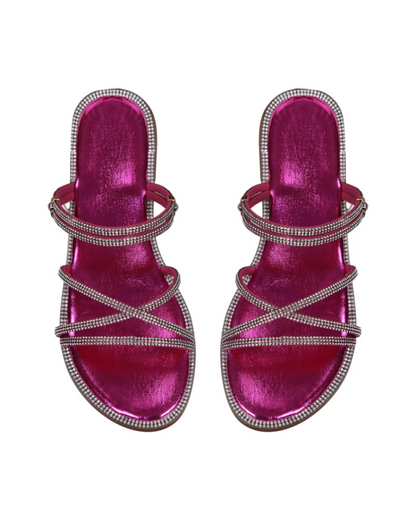 Johanna | Women's sandals with rhinestone straps and elegant summer design