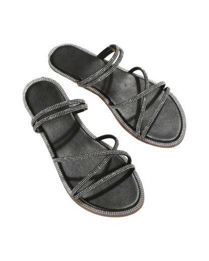Johanna | Women's sandals with rhinestone straps and elegant summer design