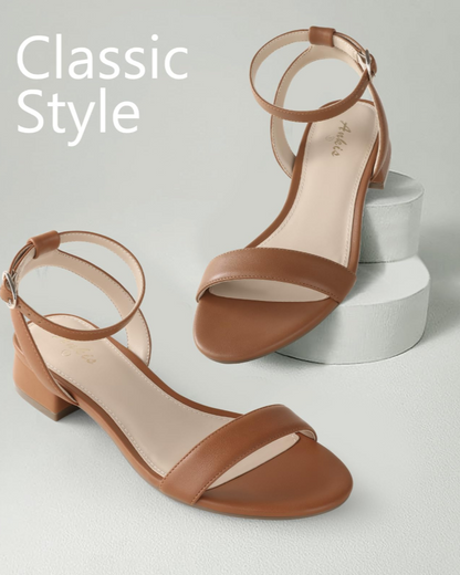 Clara | Women's sandals with block heel and elegant ankle strap