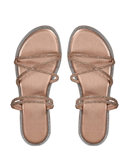 Johanna | Women's sandals with rhinestone straps and elegant summer design