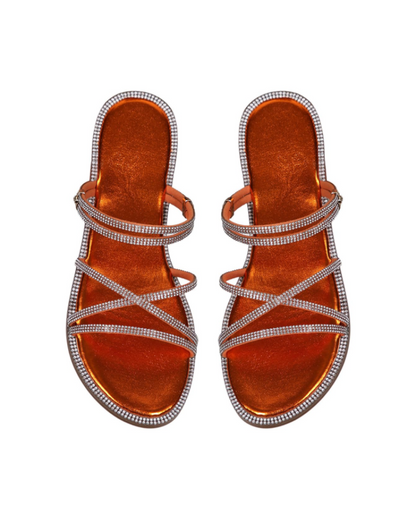 Johanna | Women's sandals with rhinestone straps and elegant summer design