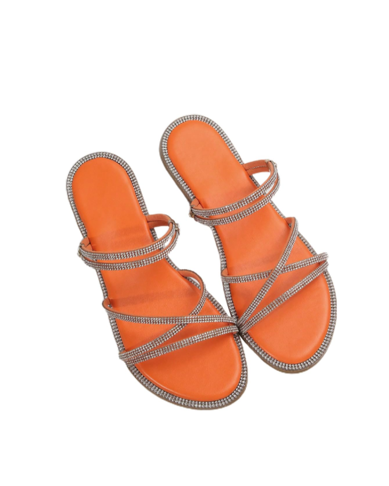 Johanna | Women's sandals with rhinestone straps and elegant summer design