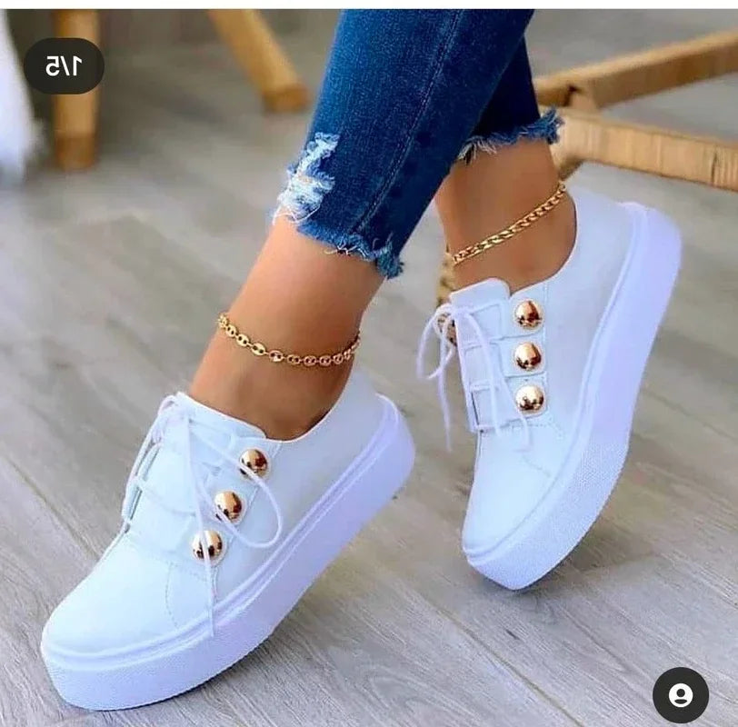 Selma | Damen orthopädische Sneaker mit Schnürung und Plateausohle
