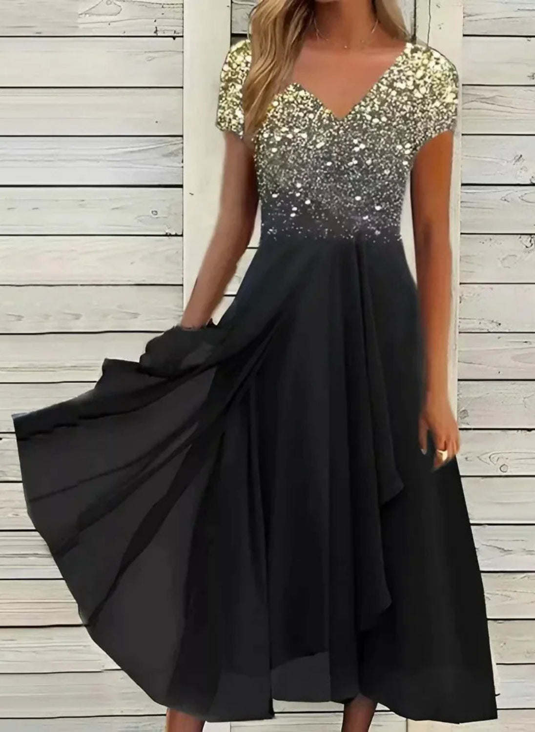 Zdenka | Abend-Maxikleid für Damen mit Blumenmuster