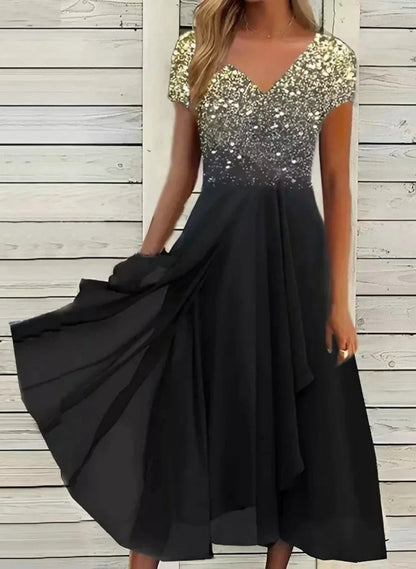 Zdenka | Abend-Maxikleid für Damen mit Blumenmuster