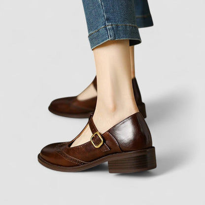 Fenna | Damen Mary Jane Schuhe mit Schnallenriemen | Klassiker