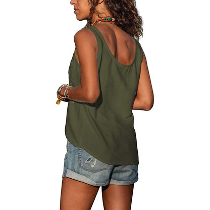 Mia | Elegantes Damen Top im Ibiza Stil mit Knopf