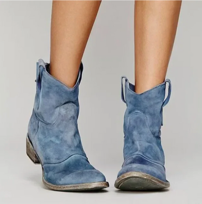 Beatrice | Damen Western-inspirierte Wildleder-Stiefeletten