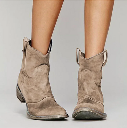 Beatrice | Damen Western-inspirierte Wildleder-Stiefeletten
