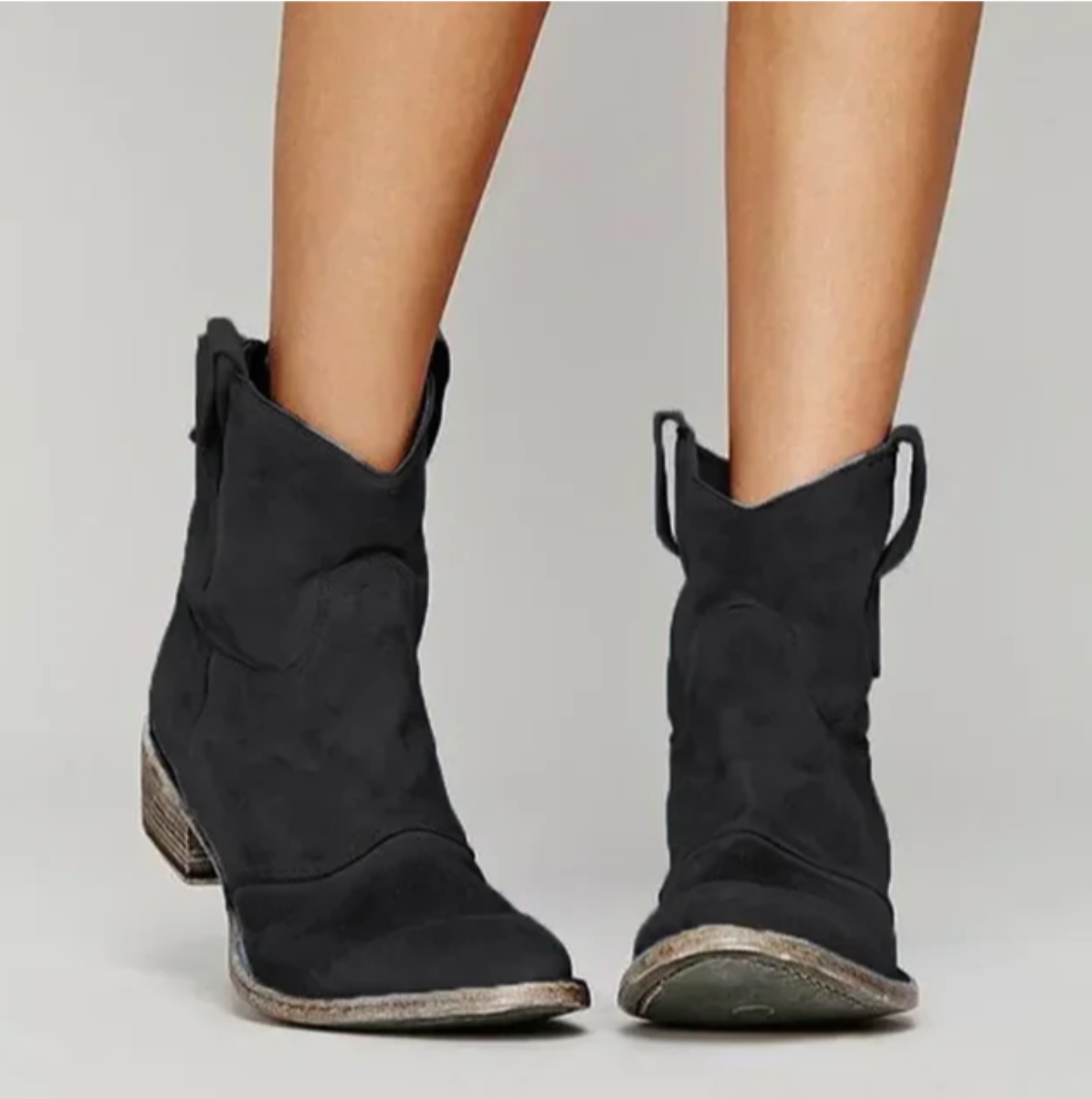 Beatrice | Damen Western-inspirierte Wildleder-Stiefeletten