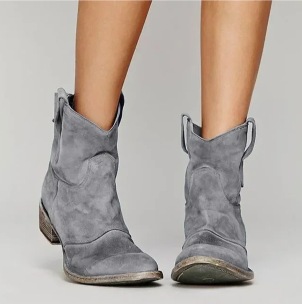 Beatrice | Damen Western-inspirierte Wildleder-Stiefeletten