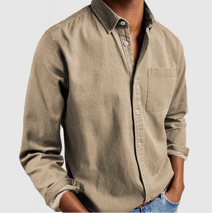 Gaius | Camicia da uomo a maniche lunghe con colletto classico | Abbottonatura 