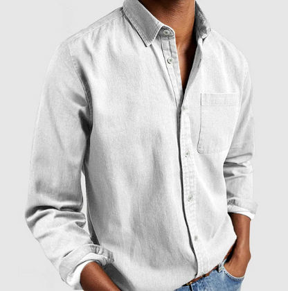 Gaius | Camicia da uomo a maniche lunghe con colletto classico | Abbottonatura 