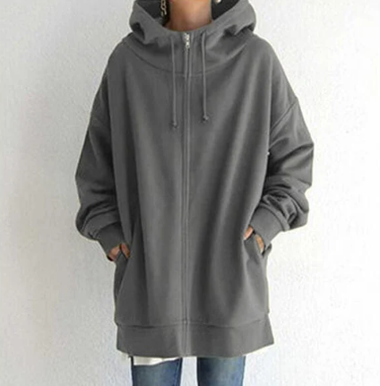 Flurina | Damen Hoodie mit Reißverschluss für Herbst und Winter