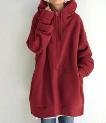 Flurina | Damen Hoodie mit Reißverschluss für Herbst und Winter