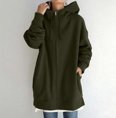 Flurina | Damen Hoodie mit Reißverschluss für Herbst und Winter