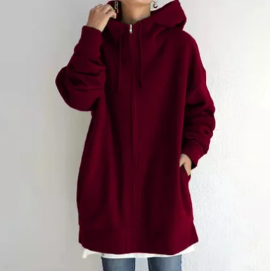 Flurina | Damen Hoodie mit Reißverschluss für Herbst und Winter