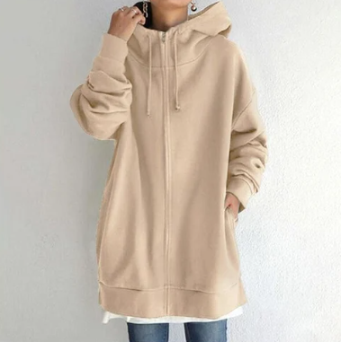 Flurina | Damen Hoodie mit Reißverschluss für Herbst und Winter
