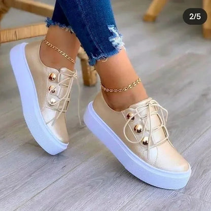 Selma | Damen orthopädische Sneaker mit Schnürung und Plateausohle