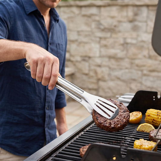 Lumivex | Küchengrillzange mit Schlitzen und Verriegelung