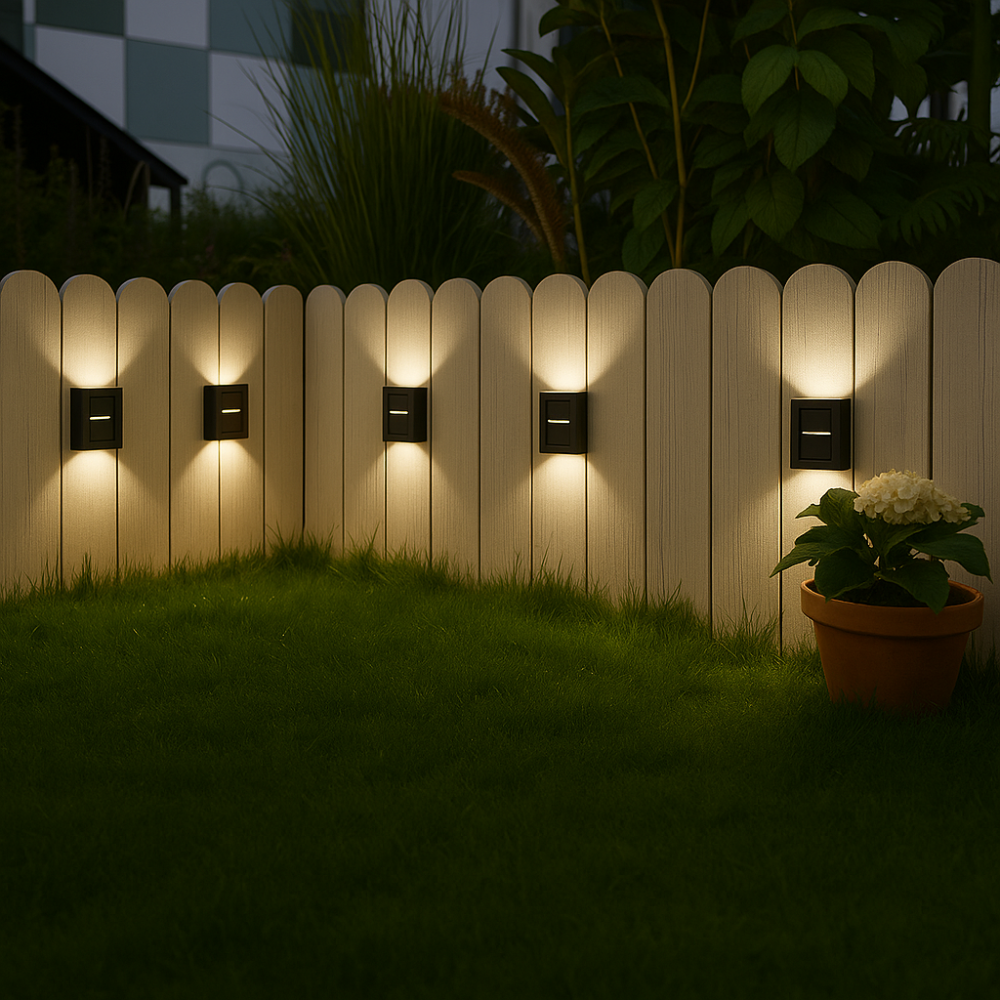 Nerox | Applique solari con luce bianca calda per esterni