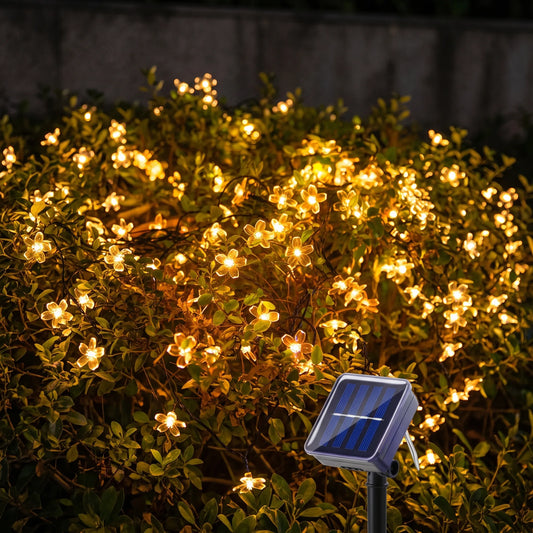 Delvon | Solar flower-shaped string lights for outdoor use