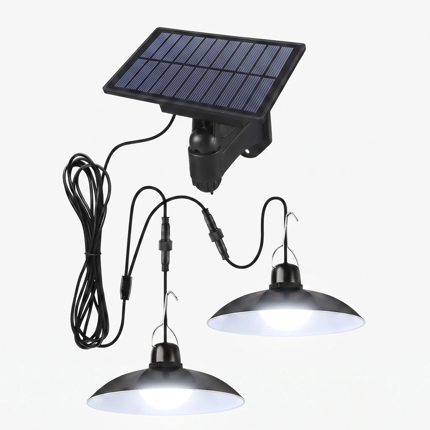 Veltro | Solar Hängeleuchte mit separatem Solarpanel für Außen