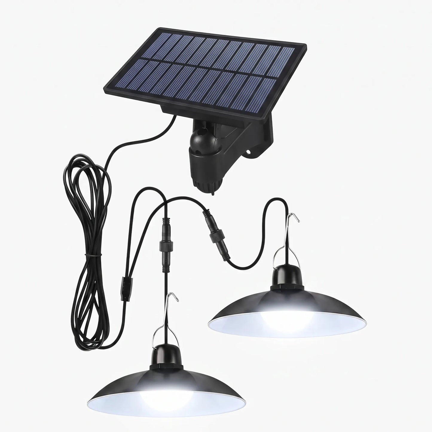 Veltro | Solar Hängeleuchte mit separatem Solarpanel für Außen