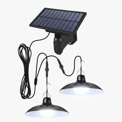 Veltro | Solar Hängeleuchte mit separatem Solarpanel für Außen