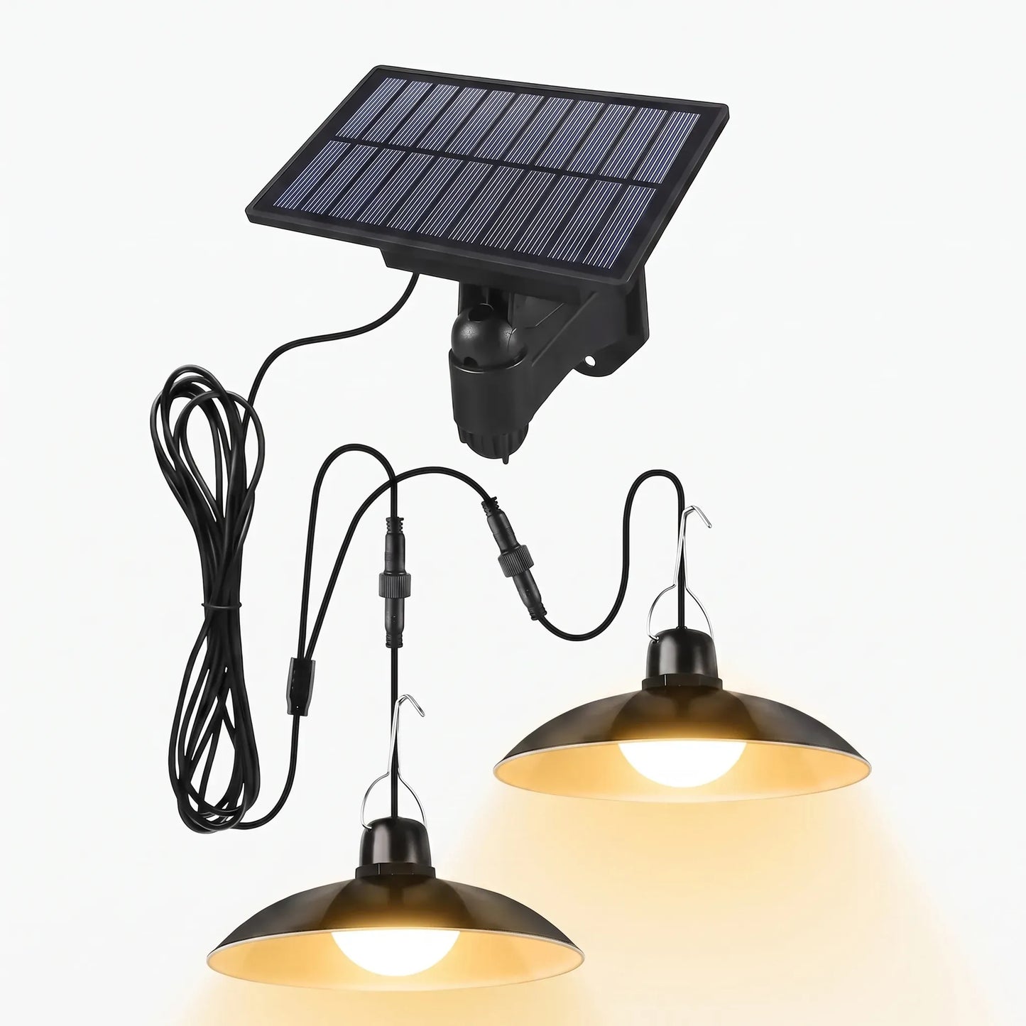 Veltro | Solar Hängeleuchte mit separatem Solarpanel für Außen