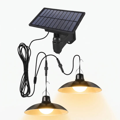 Veltro | Solar Hängeleuchte mit separatem Solarpanel für Außen