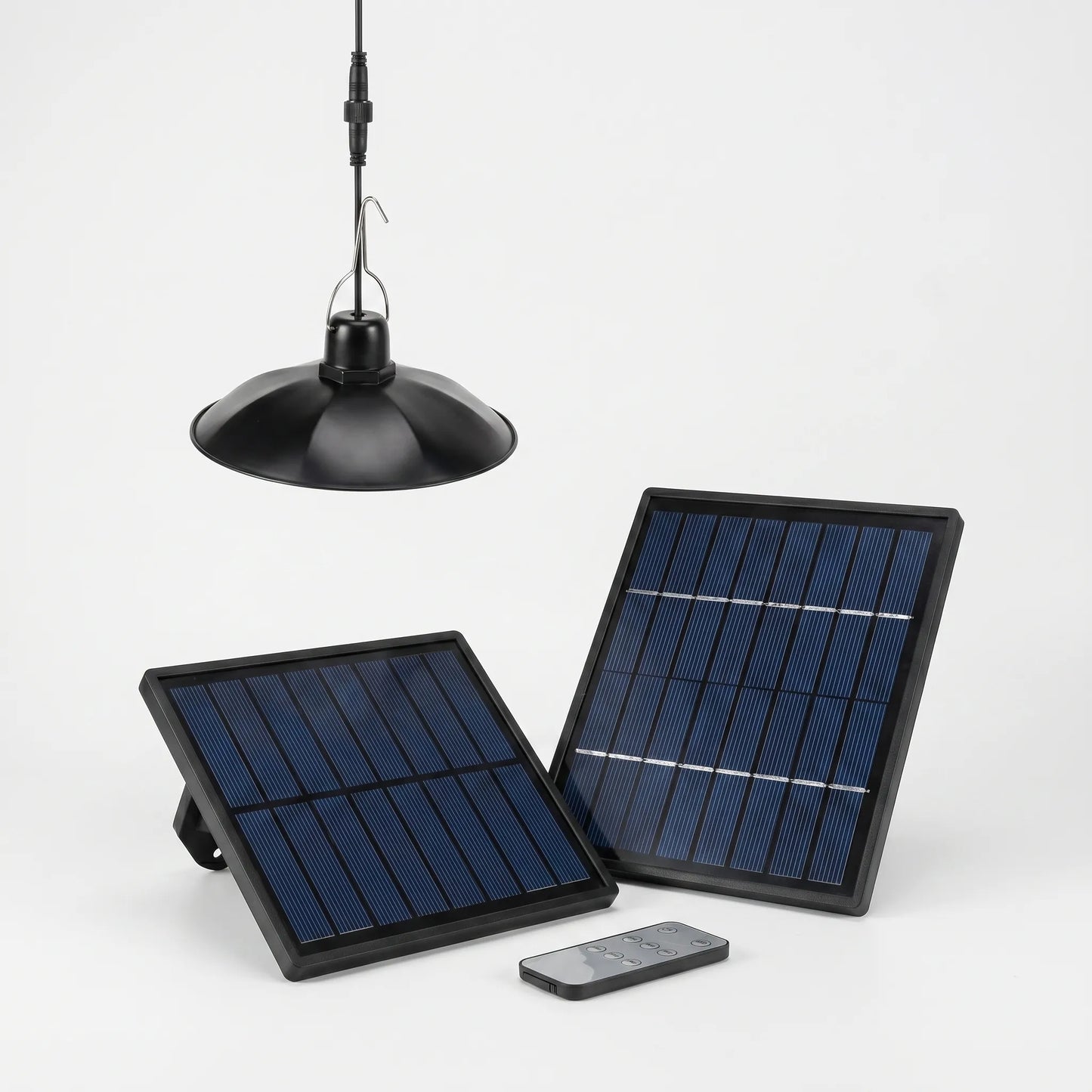 Veltro | Solar Hängeleuchte mit separatem Solarpanel für Außen