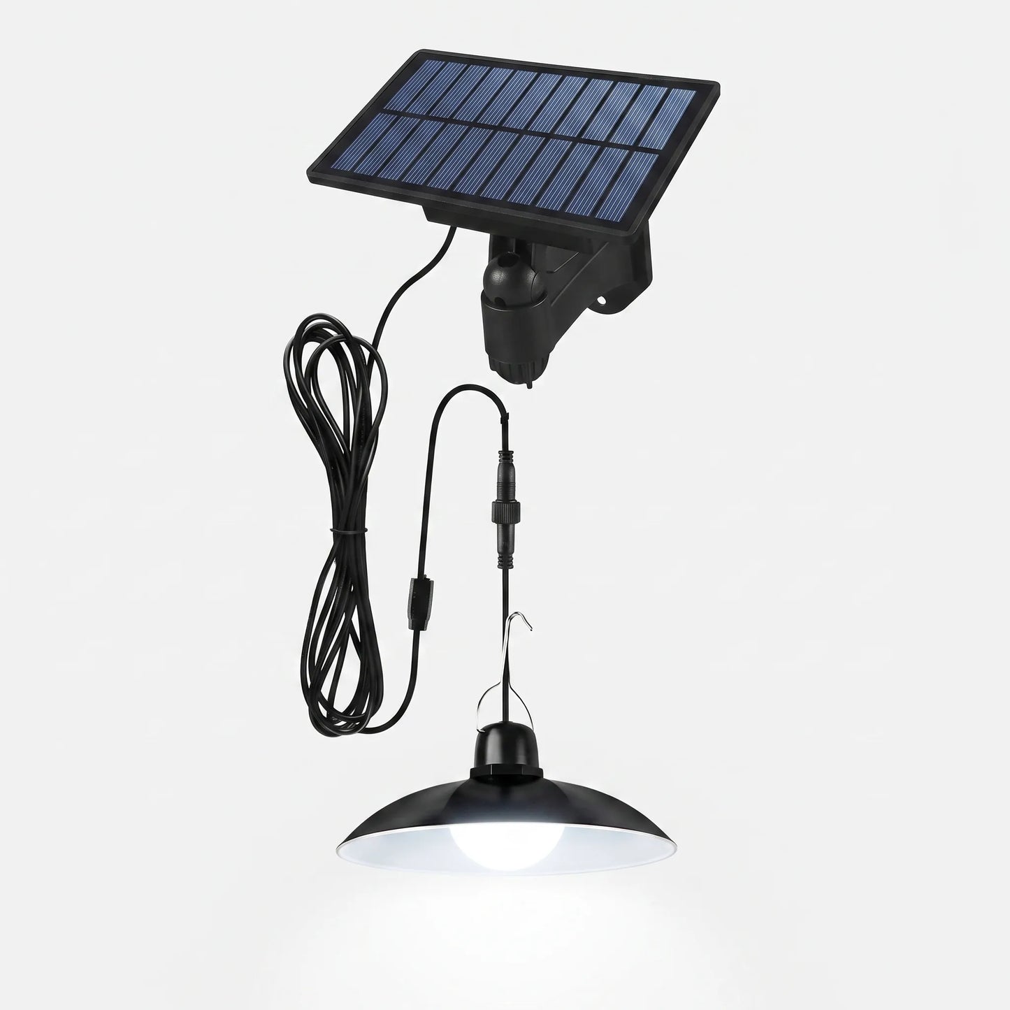 Veltro | Solar Hängeleuchte mit separatem Solarpanel für Außen