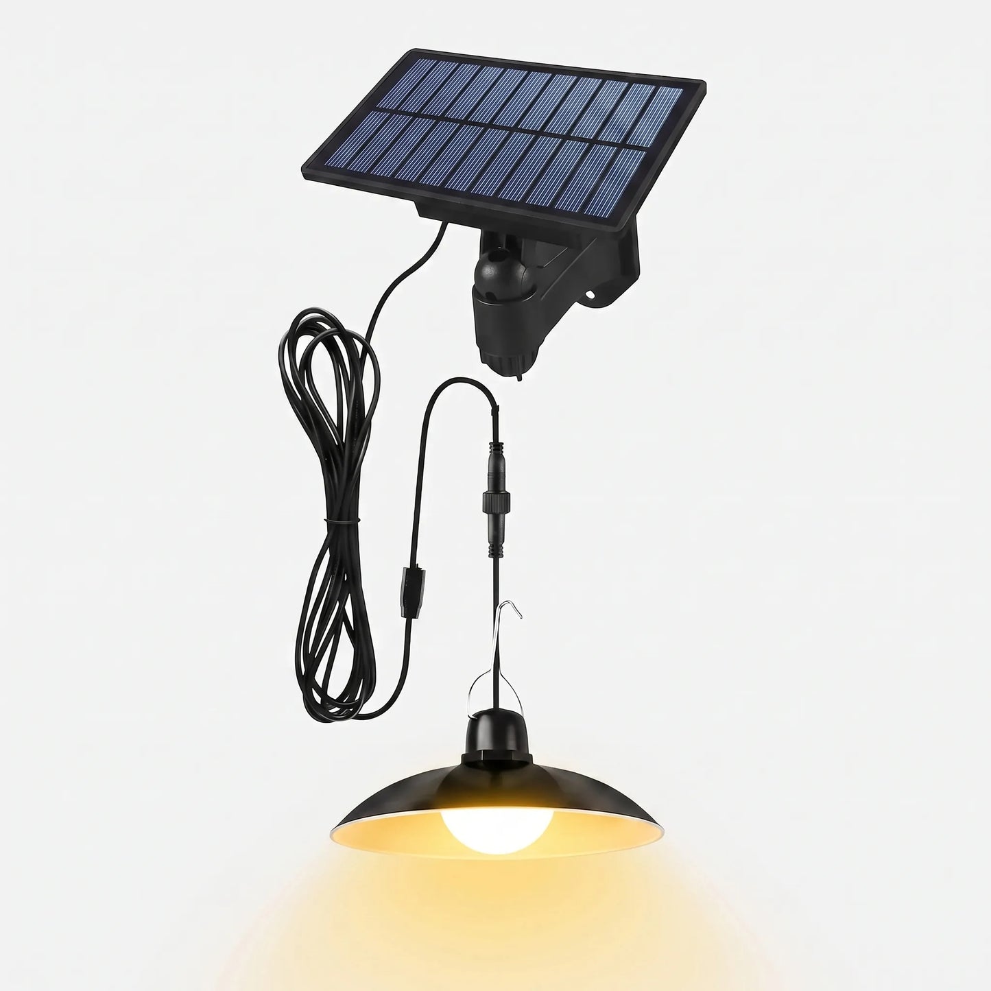 Veltro | Solar Hängeleuchte mit separatem Solarpanel für Außen