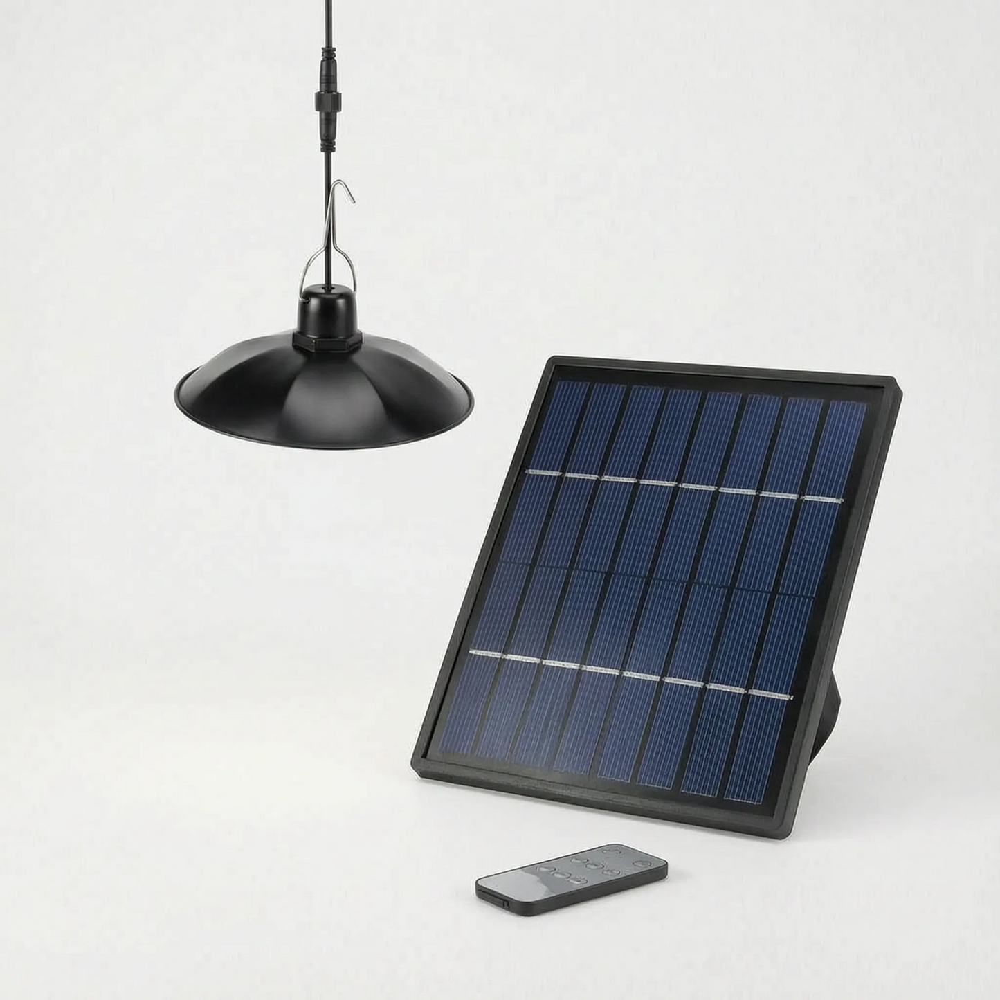Veltro | Solar Hängeleuchte mit separatem Solarpanel für Außen