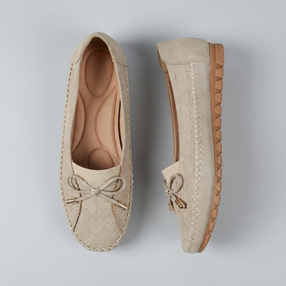 Klara | Damen orthopädische Loafer mit Schleife und Perforation