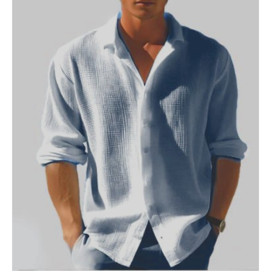 Bastian | Camicia classica da uomo a maniche lunghe con abbottonatura | Colletto