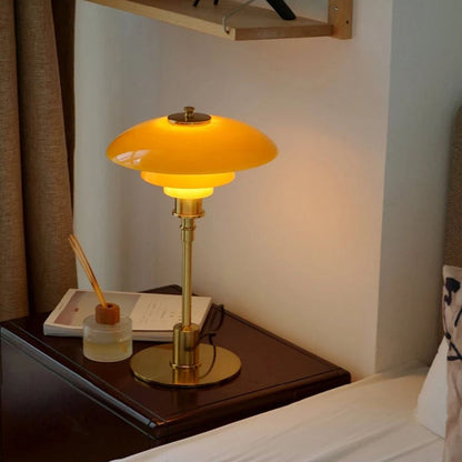 Falken | Lampada da tavolo LED nordica con paralume a più strati