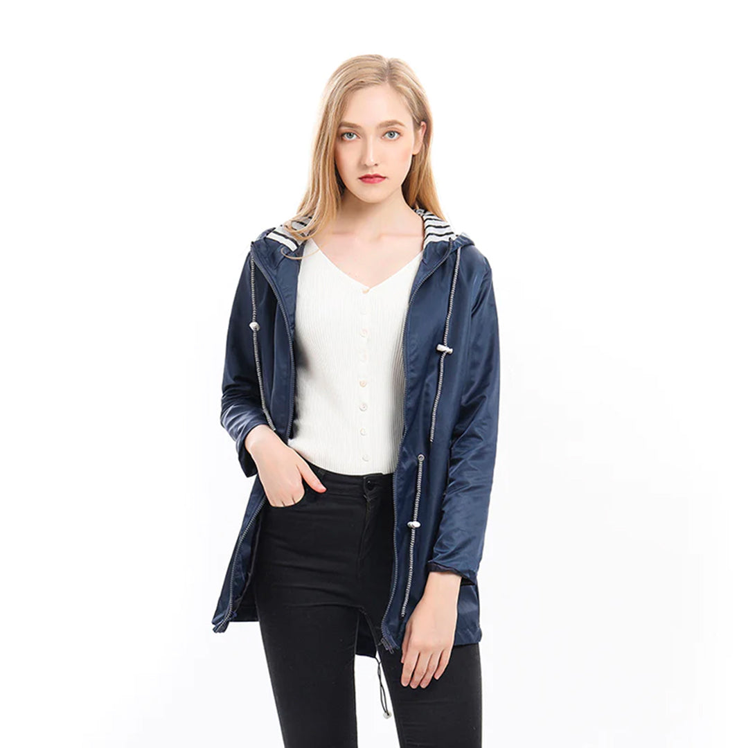 Lorena | Damen Jacke mit Kapuze und Tunnelzug