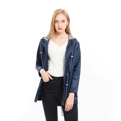Lorena | Damen Jacke mit Kapuze und Tunnelzug