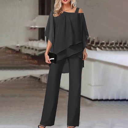 Emma | Completo donna con blusa a spalle scoperte e pantaloni ampi