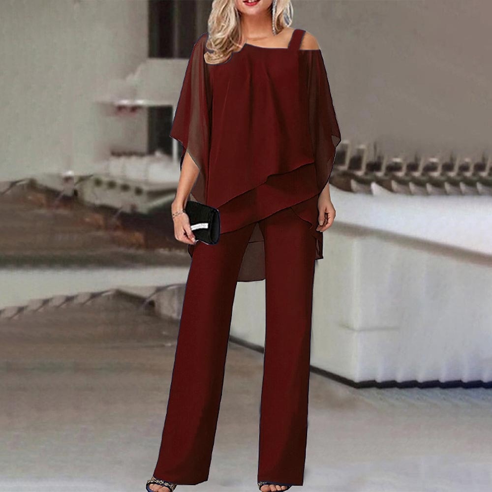 Emma | Completo donna con blusa a spalle scoperte e pantaloni ampi