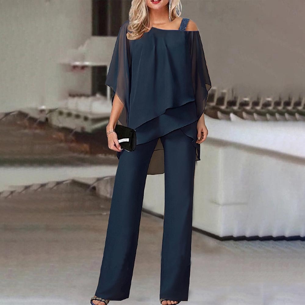 Emma | Completo donna con blusa a spalle scoperte e pantaloni ampi