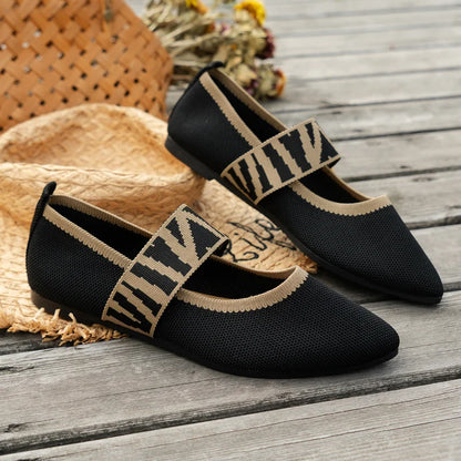 Amara | Ballerina Schuhe mit Geflochtenem Riemen und Geschlossener Spitze