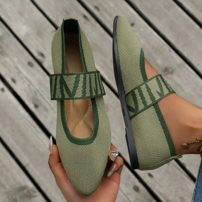 Amara | Ballerina Schuhe mit Geflochtenem Riemen und Geschlossener Spitze