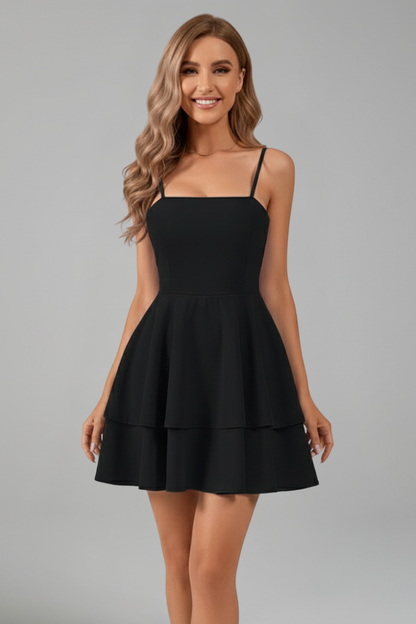 Emilia | Miniabito da donna con spalline sottili e gonna svasata