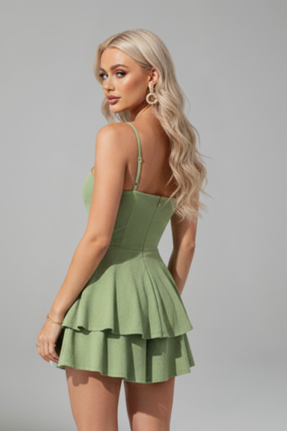 Emilia | Miniabito da donna con spalline sottili e gonna svasata