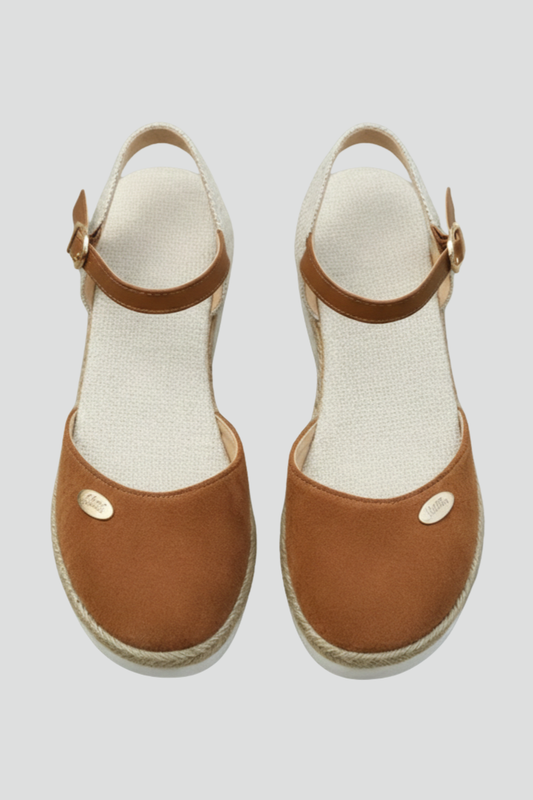 Lirvex | Sandali espadrillas da donna con punta chiusa e cinturino al tallone