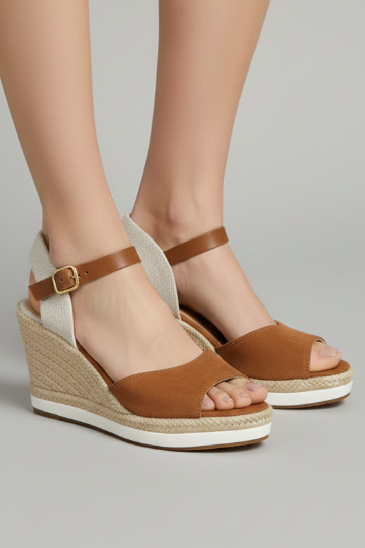 Lirvex | Sandali espadrillas da donna con punta chiusa e cinturino al tallone
